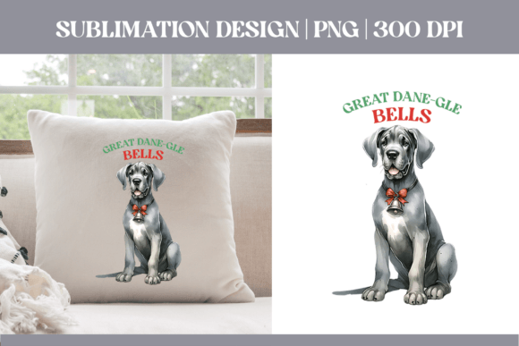 Christmas Dog Sublimation Great Dane Illustrations
