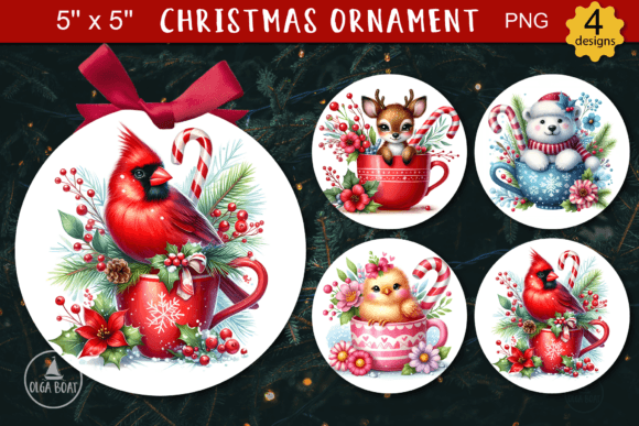 Christmas Ornament Png Round Christmas Illustrations