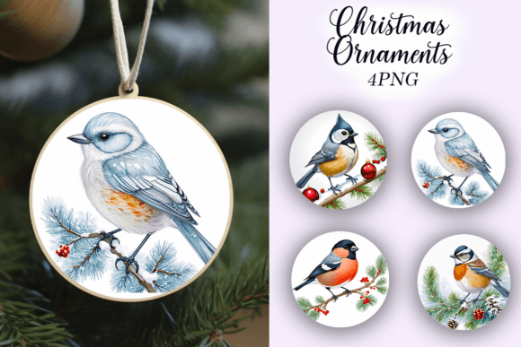 Christmas Ornament Round Sublimation: Illustrations for Crafters