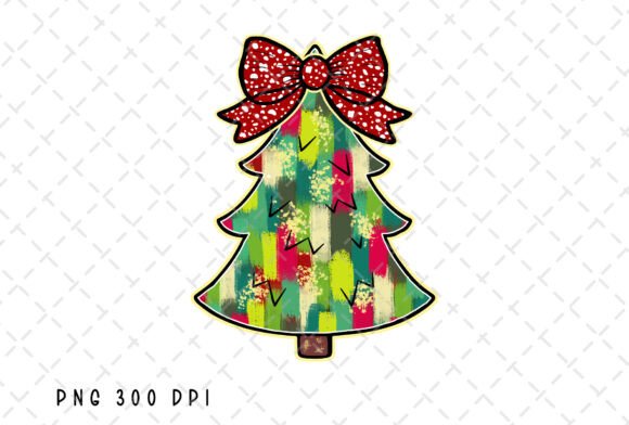 Coquette Bow Brushstroke Tree Illustrations