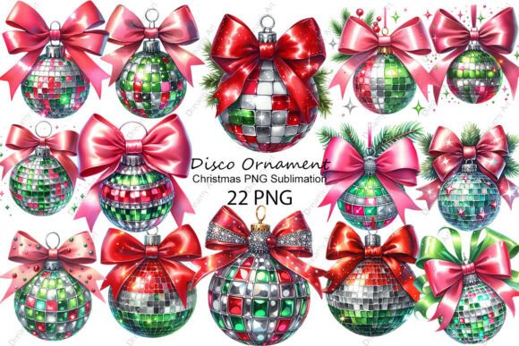 Disco Christmas Ornament PNG: Bold Illustrations
