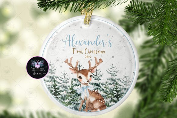First Christmas Ornament Baby s 1st Illustrations
