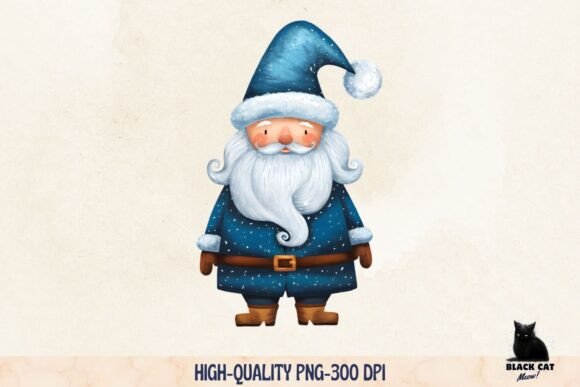 Midnight Blue and Gold Christmas Clipart: Illustrations for Branding