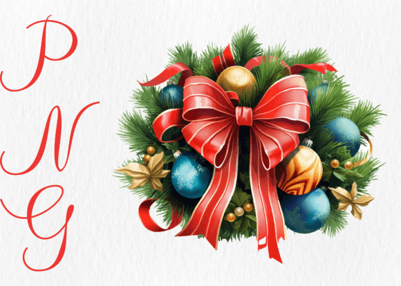 Retro Christmas Coquette Bow PNG Review