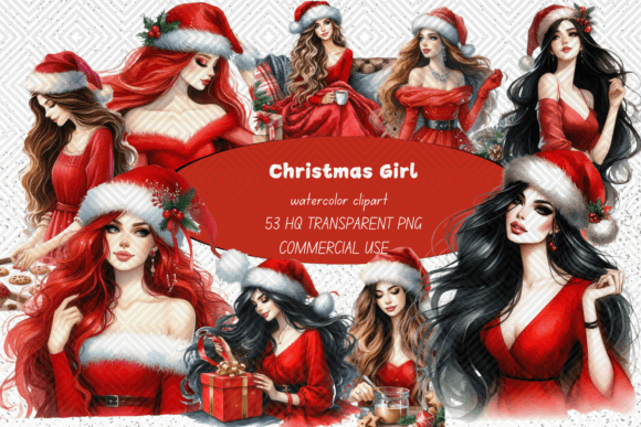 Review: 53 Christmas Girls PNG Clipart Illustrations