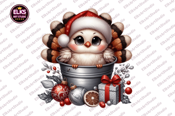 Review: Christmas Cute Animals in Bucket Png Illustrations