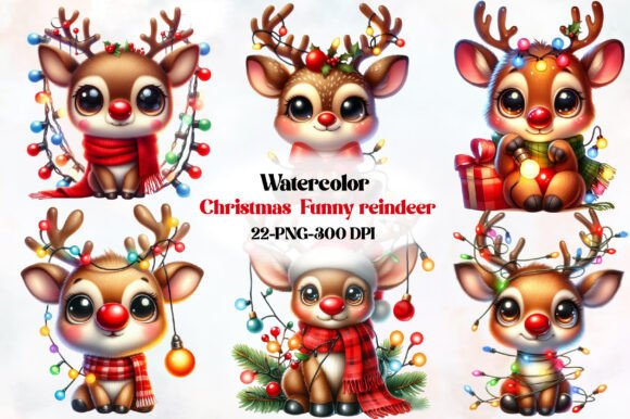 Review: Christmas Funny Reindeer Clipart for Embroidery