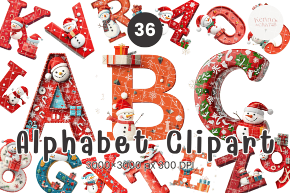 Snowman Christmas Alphabet Illustrations Review