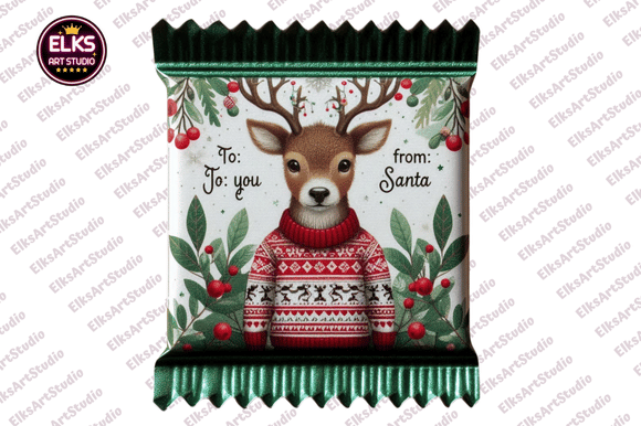 Watercolor Christmas Candy Shop Clipart Review
